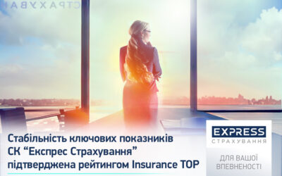 Стабільність ключових показників СК «Експрес Страхування» підтверджена рейтингом Insurance TOP за результатами 9 місяців 2023 року