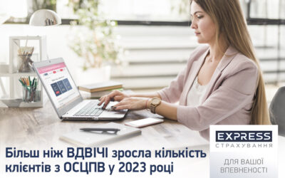 Більш як вдвічі зросла кількість клієнтів СК «Експрес Страхування» з ОСЦПВ у 2023 році